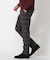 【TESSUTI DI SONDRIO/テッスーティ・ディ・ソンドリオ】メランジチェック ストレッチパンツ　fabric made in italy