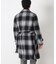 オンブレチェックベルテッドコート fabric made in japan