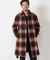オンブレチェックベルテッドコート fabric made in japan