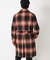 オンブレチェックベルテッドコート fabric made in japan