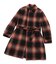オンブレチェックベルテッドコート fabric made in japan