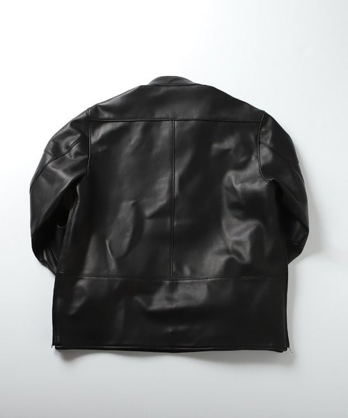 ラムセミネイキッドプルオーバーレザージャケット｜メンズビギの