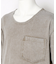 Uネックピグメントカット半袖Tシャツ