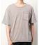 Uネックピグメントカット半袖Tシャツ