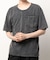 Uネックピグメントカット半袖Tシャツ