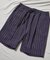 綿麻ストライプショートパンツ
