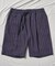 綿麻ストライプショートパンツ