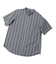 オリエンタルジャガードストライプ半袖シャツ　fabric made in japan