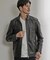 ラムレザースタンドカラージャケット