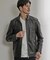 ラムレザースタンドカラージャケット