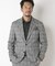 TRグレンチェックストレッチ起毛テーラードジャケット