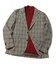 TRグレンチェックストレッチ起毛テーラードジャケット