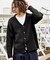 <Safari12月号掲載>モヘア混ダブルジャガードカーディガン