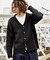 <Safari12月号掲載>モヘア混ダブルジャガードカーディガン