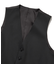 【スリーピース対応】サージ綾ブラック無地ベスト