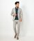 【ACTIVE TAILOR】COOL DOTSメランジプリントスラックス<セットアップ対応>