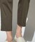 サテンストレッチクロップドパンツ