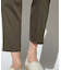 サテンストレッチクロップドパンツ