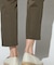 サテンストレッチクロップドパンツ