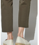サテンストレッチクロップドパンツ