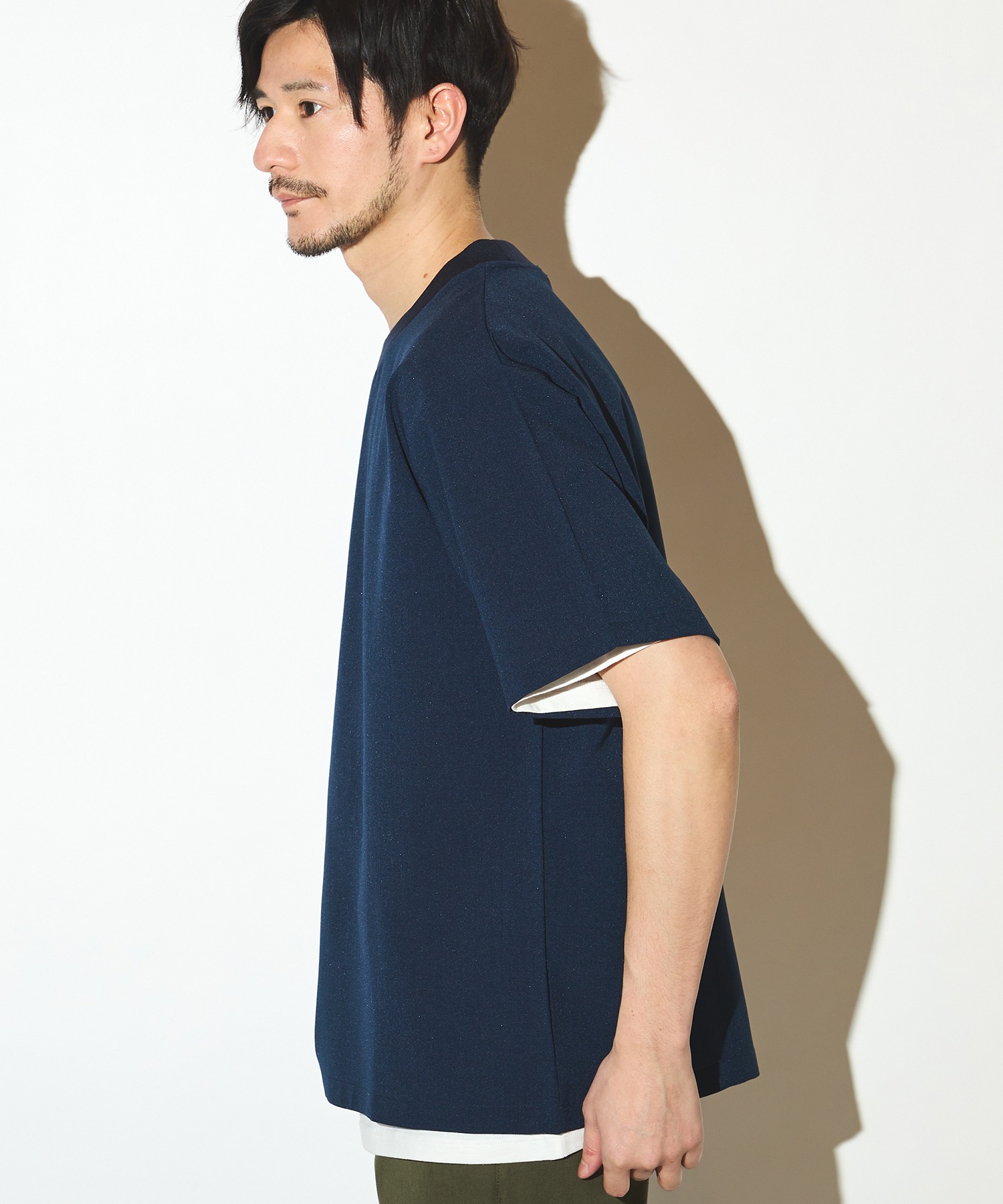 ポリエステルカチオンアンサンブルシャツ