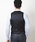 ブライトインディゴ調チェックストレッチベスト＜スリーピース対応＞
