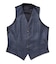 ブライトインディゴ調チェックストレッチベスト＜スリーピース対応＞