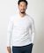 【ACTIVE TAYLOR】シルケットスムースVネックロングTシャツ