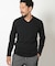 【ACTIVE TAYLOR】シルケットスムースVネックロングTシャツ