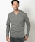 【ACTIVE TAYLOR】シルケットスムースVネックロングTシャツ