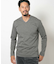 【ACTIVE TAYLOR】シルケットスムースVネックロングTシャツ