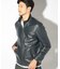 ラムレザースタンドカラージャケット