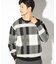 ダブルジャガードチェック柄ニット
