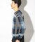 ダブルジャガードチェック柄ニット