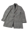 ウールアクリルグレンチェックチェスターコート