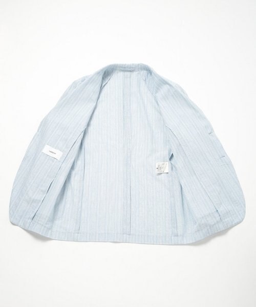 LARDINI(ラルディーニ)】コットンリネンドビーストライプジャケット