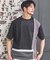 ポンチ×梨地Wフェイス切替Tシャツ