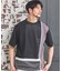 ポンチ×梨地Wフェイス切替Tシャツ