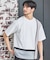ポンチ×梨地Wフェイス切替Tシャツ