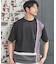 ポンチ×梨地Wフェイス切替Tシャツ