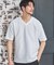 タックジャガードVネックTシャツ
