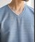 タックジャガードVネックTシャツ