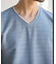 タックジャガードVネックTシャツ