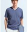 膨れジャカードVネックTシャツ