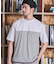 ボーダー天竺×ストレッチカルゼTシャツ