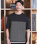 ボーダー天竺×ストレッチカルゼTシャツ