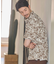 フラワー柄プリントレギュラーカラー半袖シャツ
