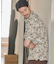 フラワー柄プリントレギュラーカラー半袖シャツ