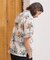 ハワイアン柄プリントオープンカラーシャツ