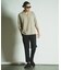 ダイヤ柄シャーリング七分袖スキッパーシャツ